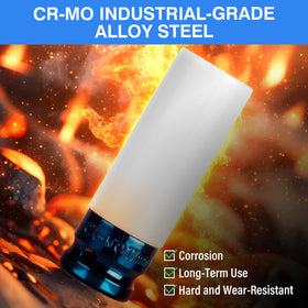 Tuzkozs color-coated sockets improve rust resistance and quick size reading.