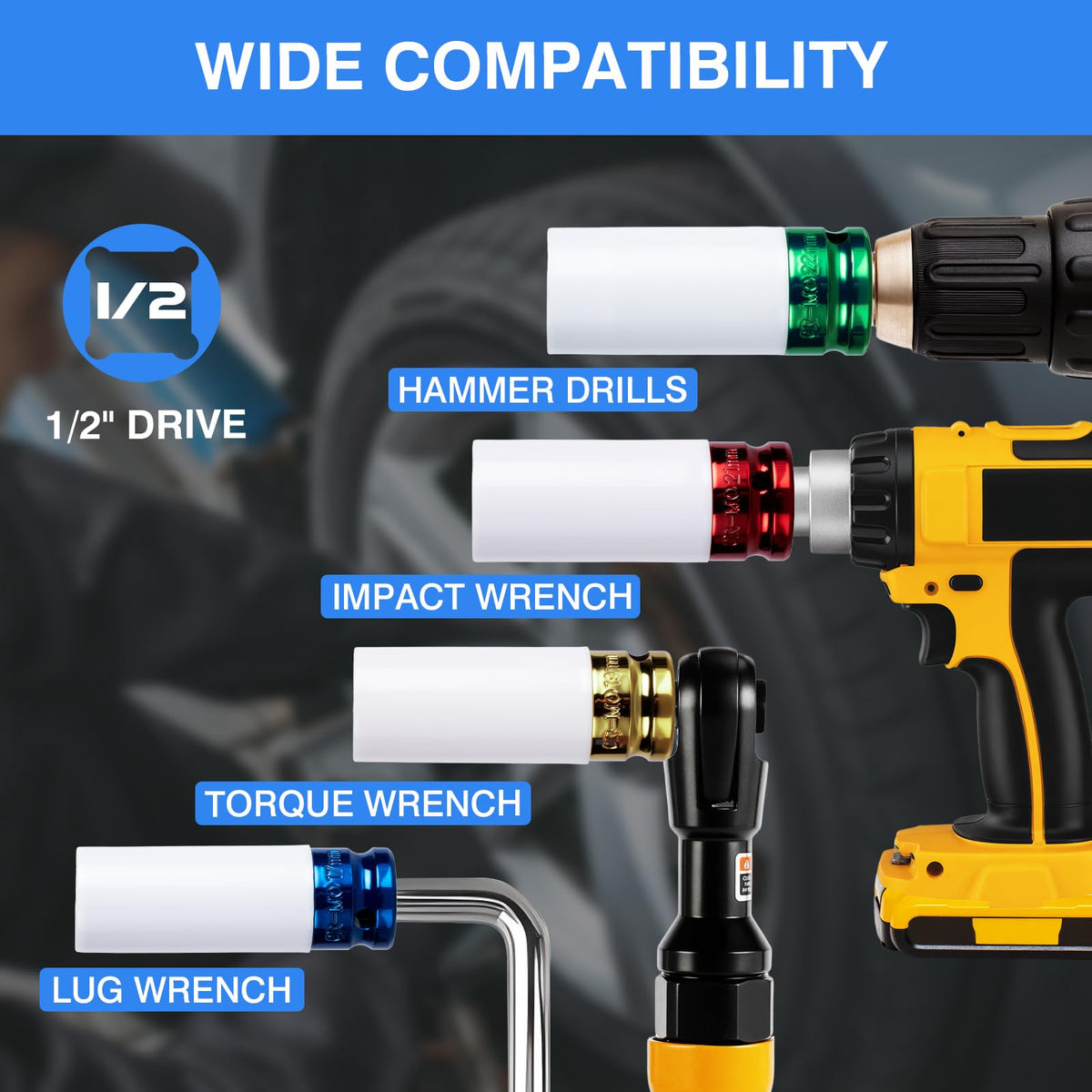 Tuzkozs deep-well design reaches long fasteners with ease.