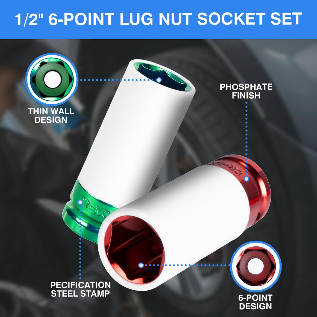 Tuzkozs 21mm wheel protector shields rims under high-torque bolt tasks.