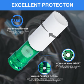 Tuzkozs 22mm wheel protector safeguards rims during lug nut installation.