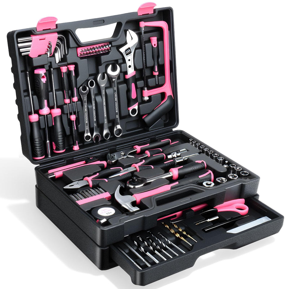 TVERIM 412-piece tool set for versatile home repairs and DIY projects.