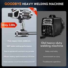 Tvgoo welder in use shows lightweight tool performing sturdy metal joints.