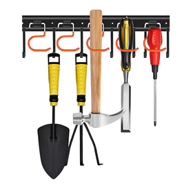 TVKB 17-inch all-metal garden tool organizer backboard with integrated hooks for sturdy storage.