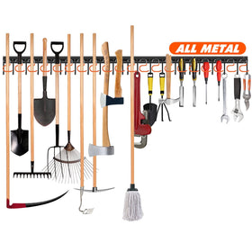 TVKB 68-inch all-metal tool organizer mounted on a wall for organized garage storage.