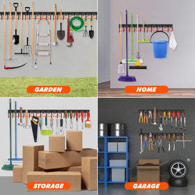 TVKB garage wall storage in use shows compact, accessible tool organization.