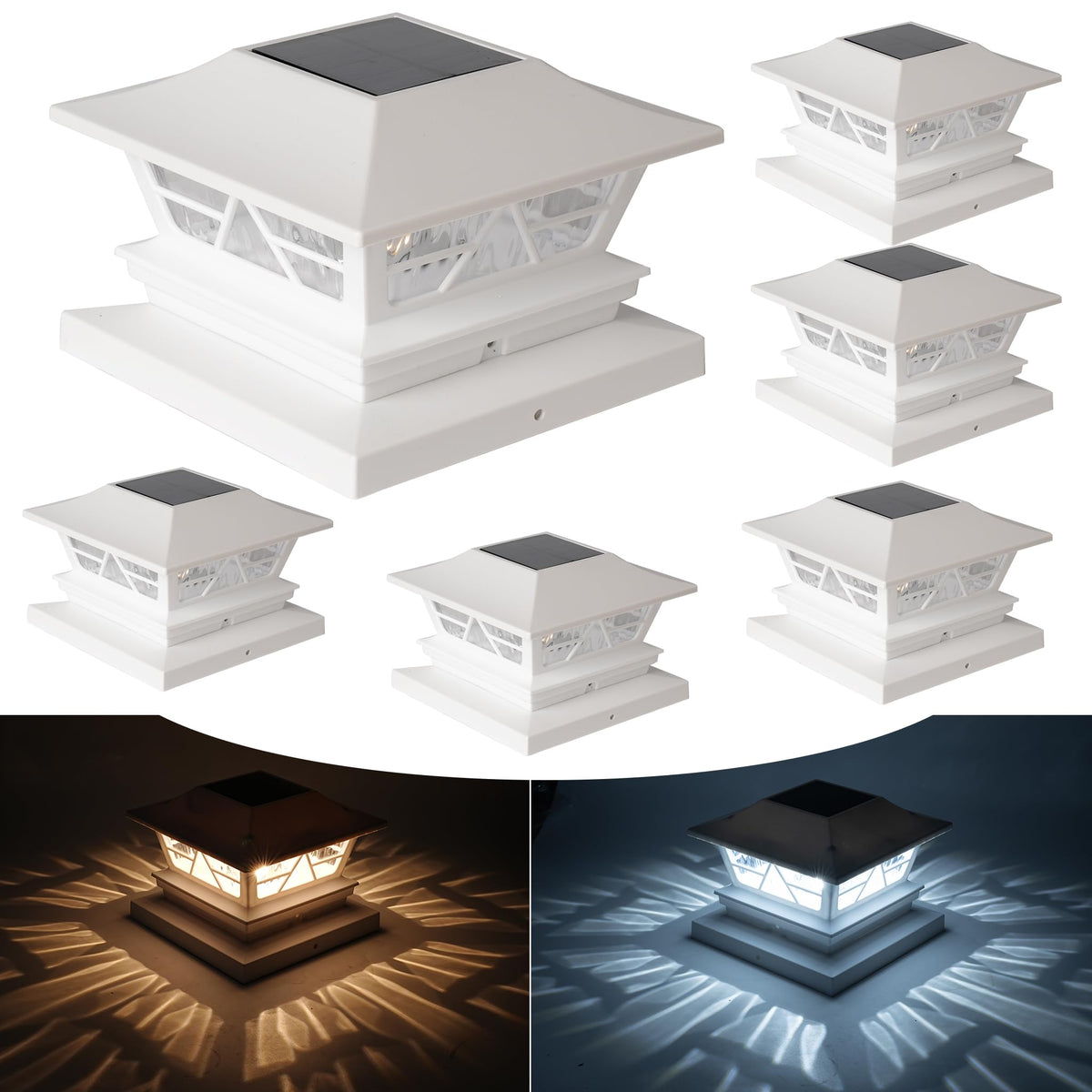 TW SHINE solar post cap 6x6 lighting for pathways