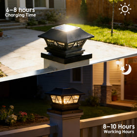 TW SHINE post cap with two color modes delivers warm white and cool white ambiance.
