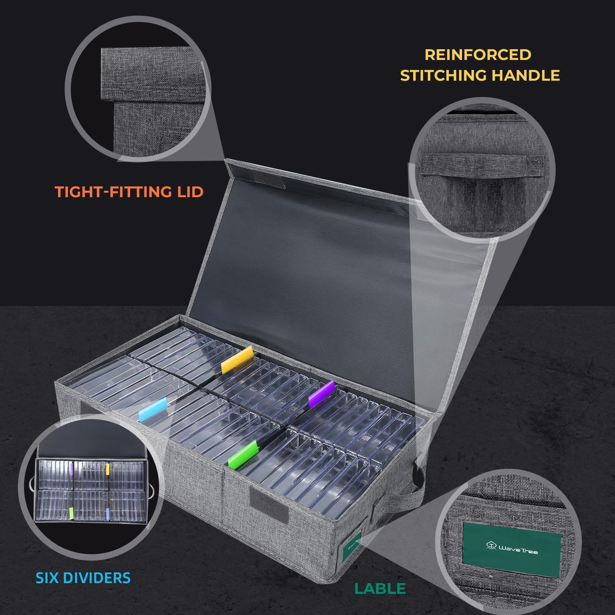 Twavetre rack includes clear index labels for quick tape identification.