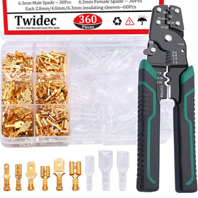 Twidec 2.8mm spade connectors for reliable automotive wiring
