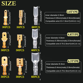 Twidec 4.8mm spade connectors for durable high-current connections