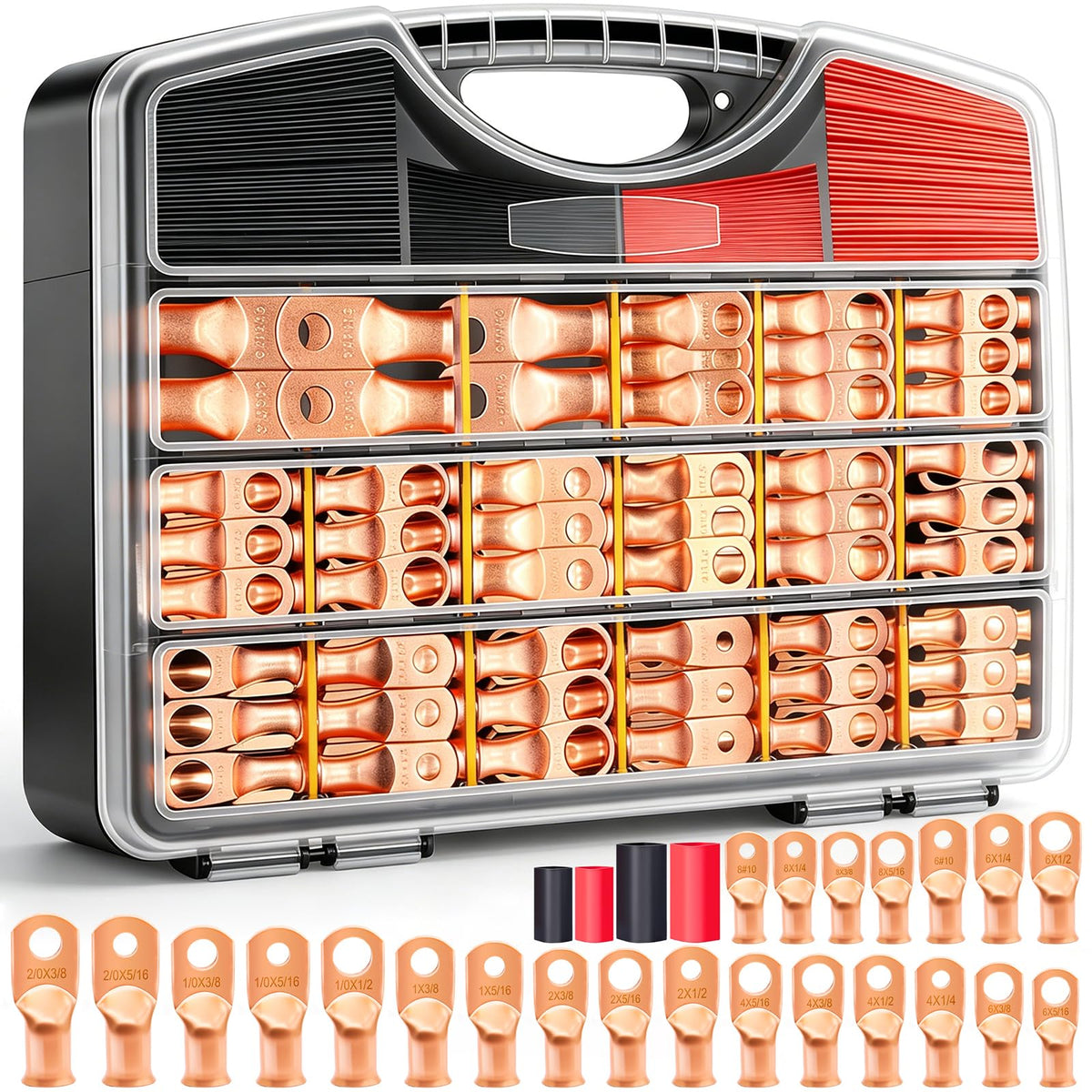 Twidec battery ends kit shows multiple AWG sizes for versatile wiring projects