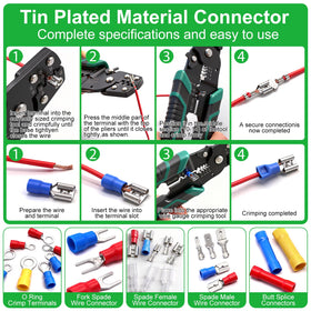 Twidec bullet and ring terminals set for versatile connections
