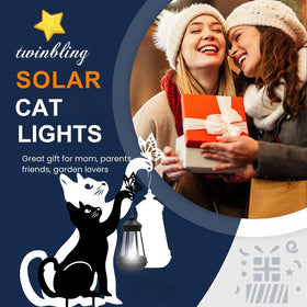 Twinbling metal cat garden ornament adds sturdy weatherproof charm to lawns.
