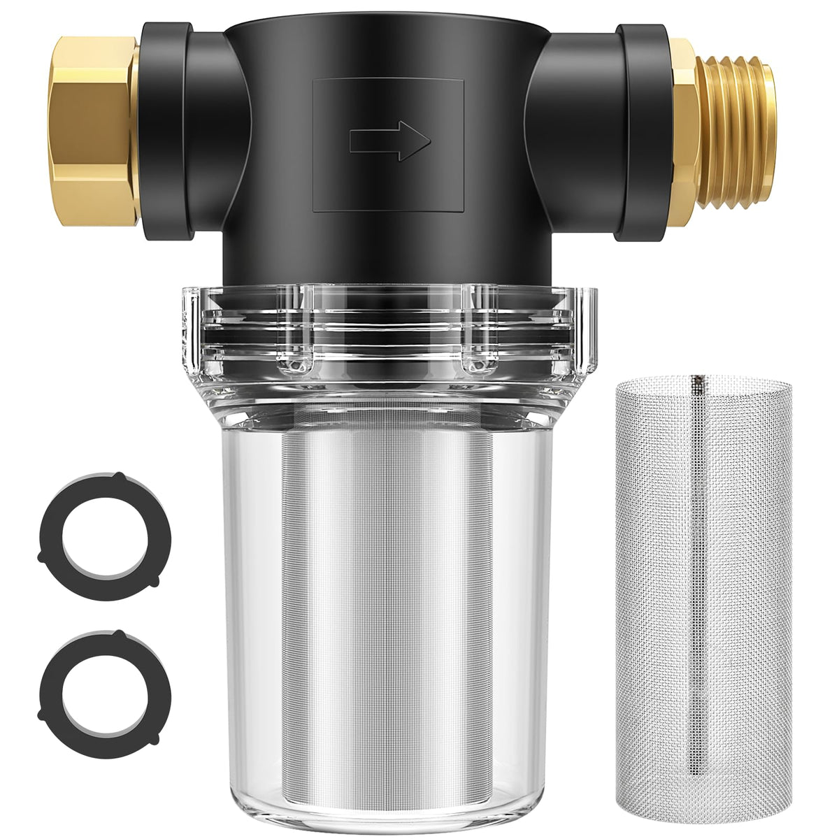 Twinkle Star hose filter attachment with 100-mesh screen captures fine debris before entering the pump
