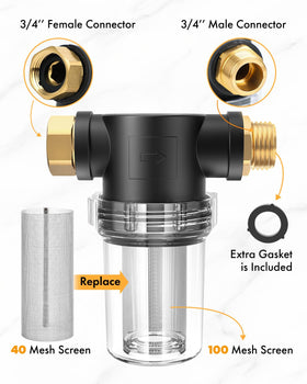 Twinkle Star hose filter attachment with 40-mesh screen for broader filtration options