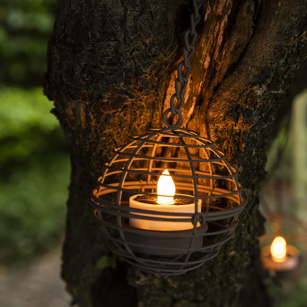 TWINKVILLA amber LED tea lights create warm flickering ambiance at night