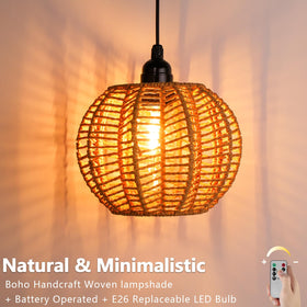 twinkvilla boho rattan pendant light adds rustic elegance indoors and outdoors