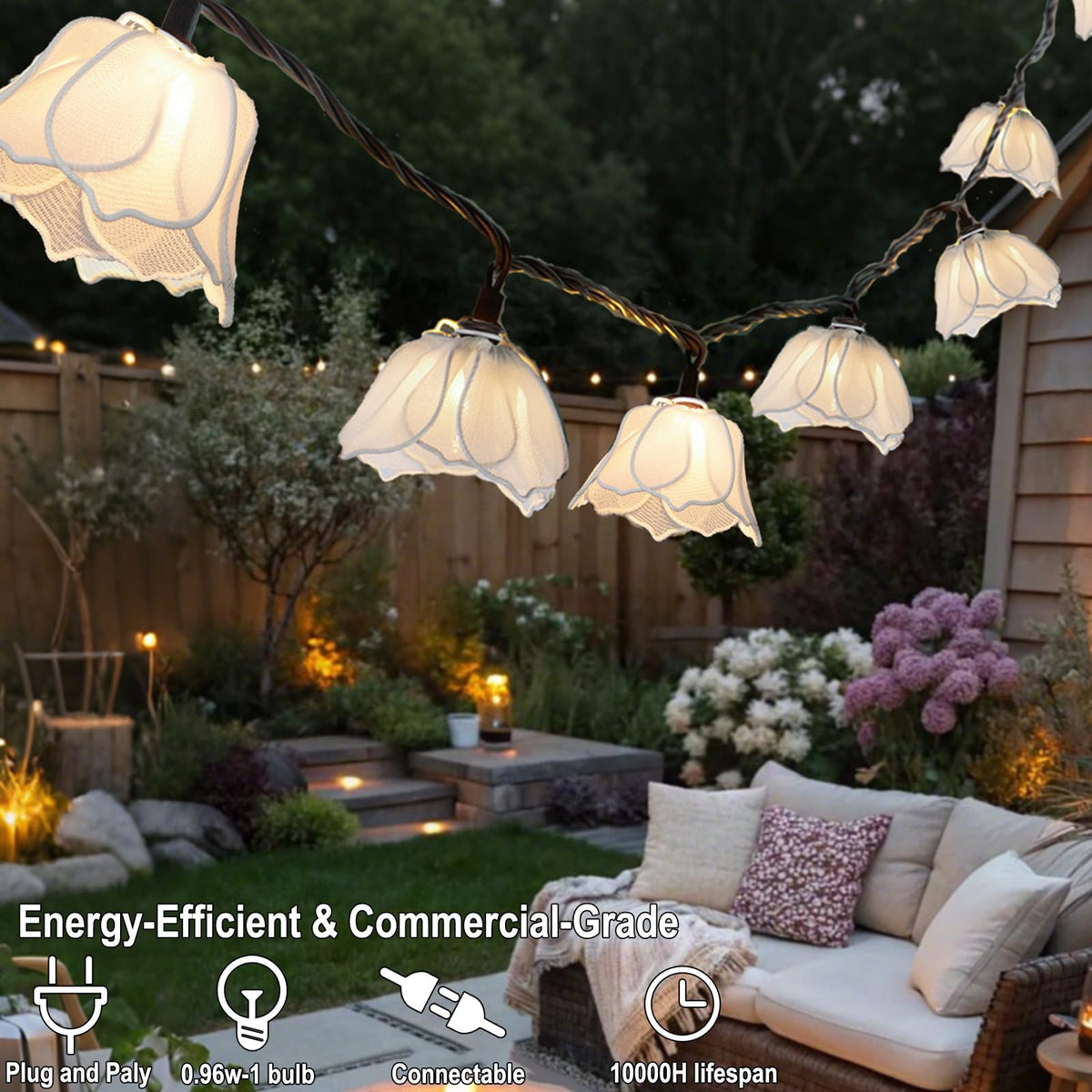 TWINKVILLA connectable design to cover large patios.