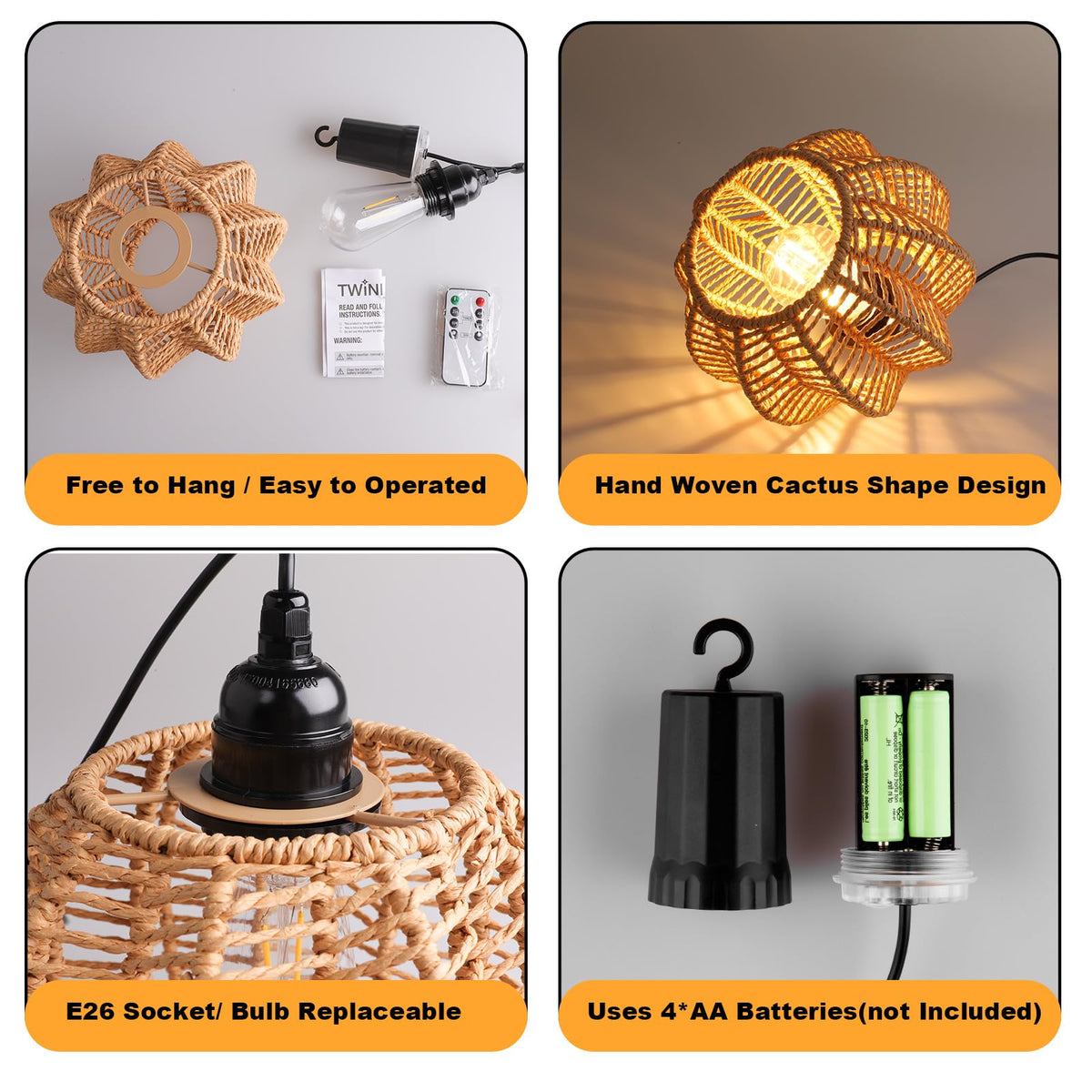 twinkvilla 35 inch hanging cord allows flexible height for spaces