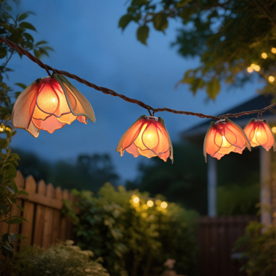 TWINKVILLA decorative string lights with 10 bulbs for festive outdoor venues.