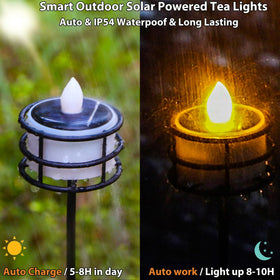 TWINKVILLA Solar Tea Light auto on/off at dusk and dawn.