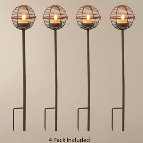 TWINKVILLA four-pack includes solar tea lights for instant setup