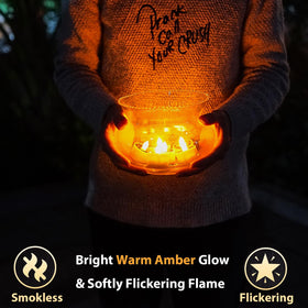 TWINKVILLA 8-pack rechargeable tea lights ready for anywhere.