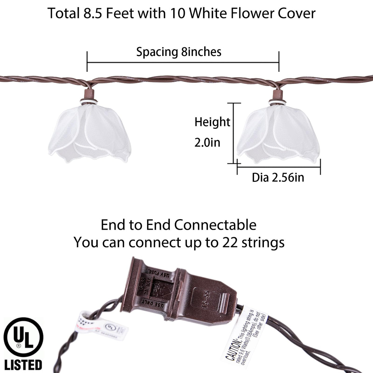 TWINKVILLA plug-in 10-bulb garland for easy setup.