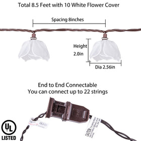 TWINKVILLA plug-in 10-bulb garland for easy setup.