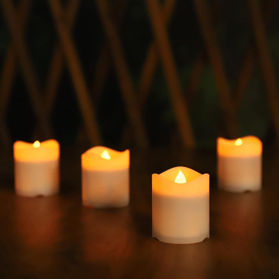 TWINKVILLA solar candle outdoor-warm-amber glow for patio ambiance.