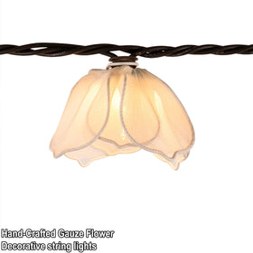 TWINKVILLA warm white bulbs on flowers for wedding arches.