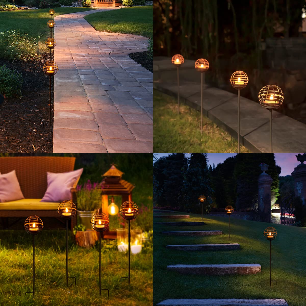 TWINKVILLA yard garden decor highlights pathways and borders