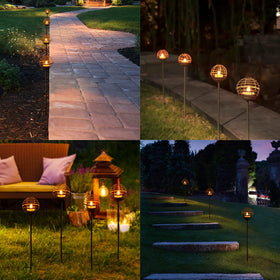 TWINKVILLA yard garden decor highlights pathways and borders
