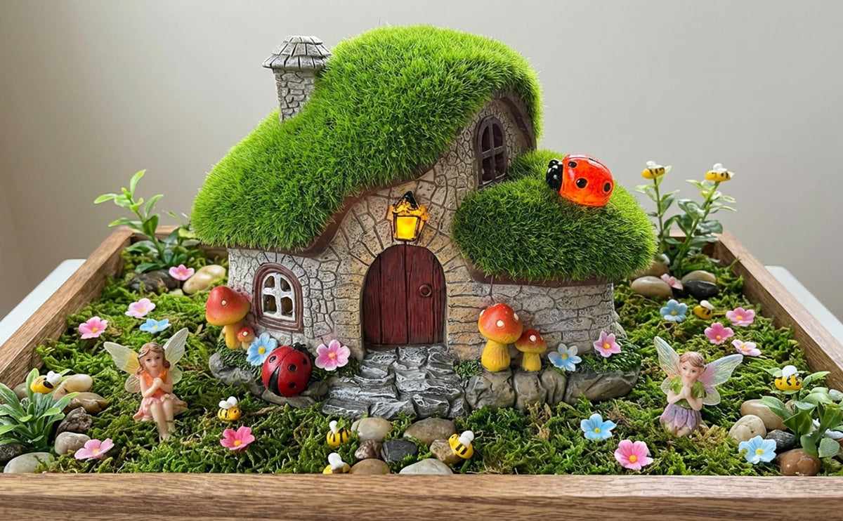 Twinkya faux moss roof texture adds natural charm to your yard