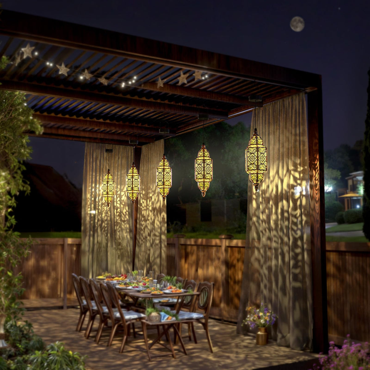 Twinkya solar light on patio providing gentle evening illumination and charm