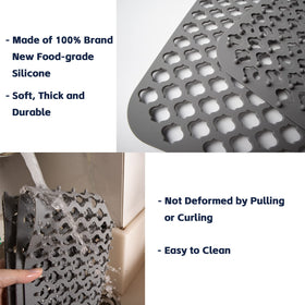 TwinnekYR silicone sink mat center drain fit; designed for standard sinks