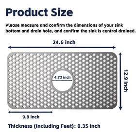 TwinnekYR silicone sink mat noise reduction; minimizes clatter