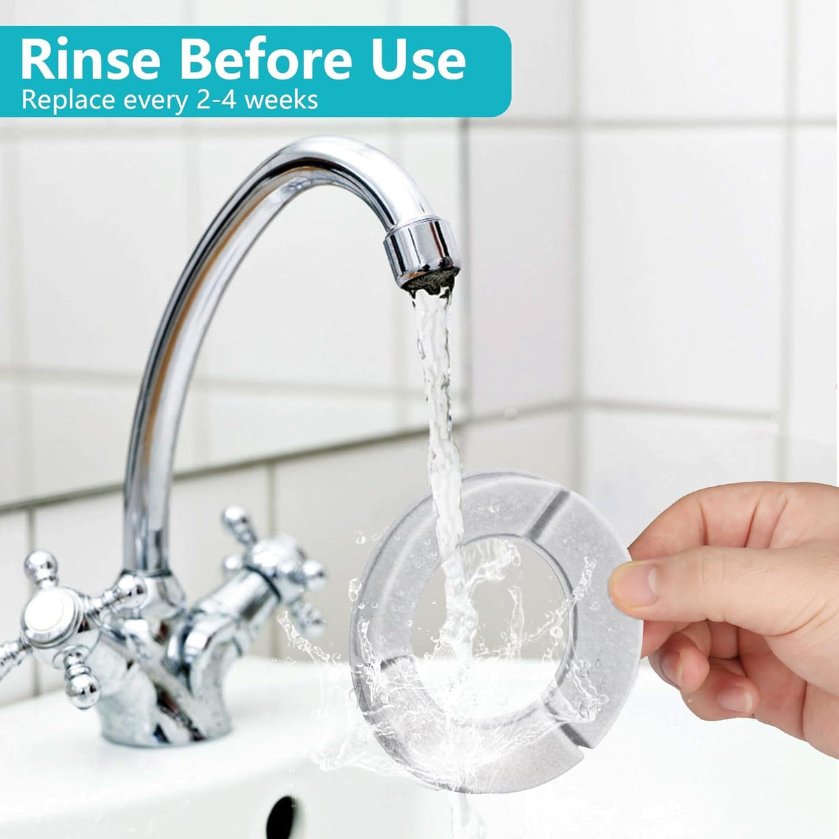 Twinsing filter installed in bowl for easy replacement.