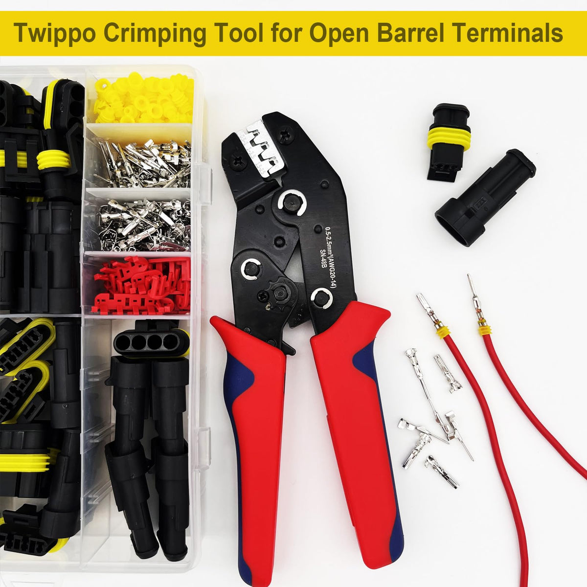 Twippo ergonomic grip reduces fatigue during long crimping sessions.