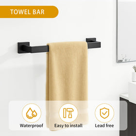 Twirobt bathroom hooks in matte black to hang robes
