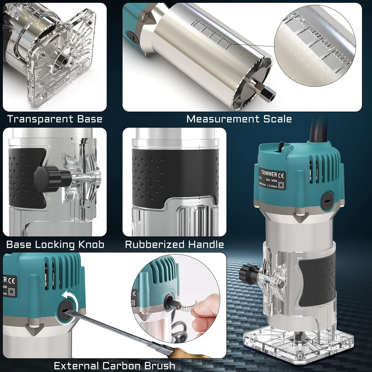TwoWin Router Tool aluminum base provides stable, accurate routing