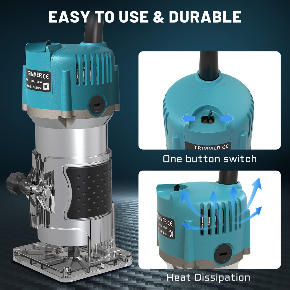 TwoWin router tool straight guide system for stable cuts