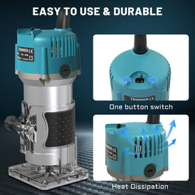 TwoWin Router Tool transparent base offers clear trimming visibility
