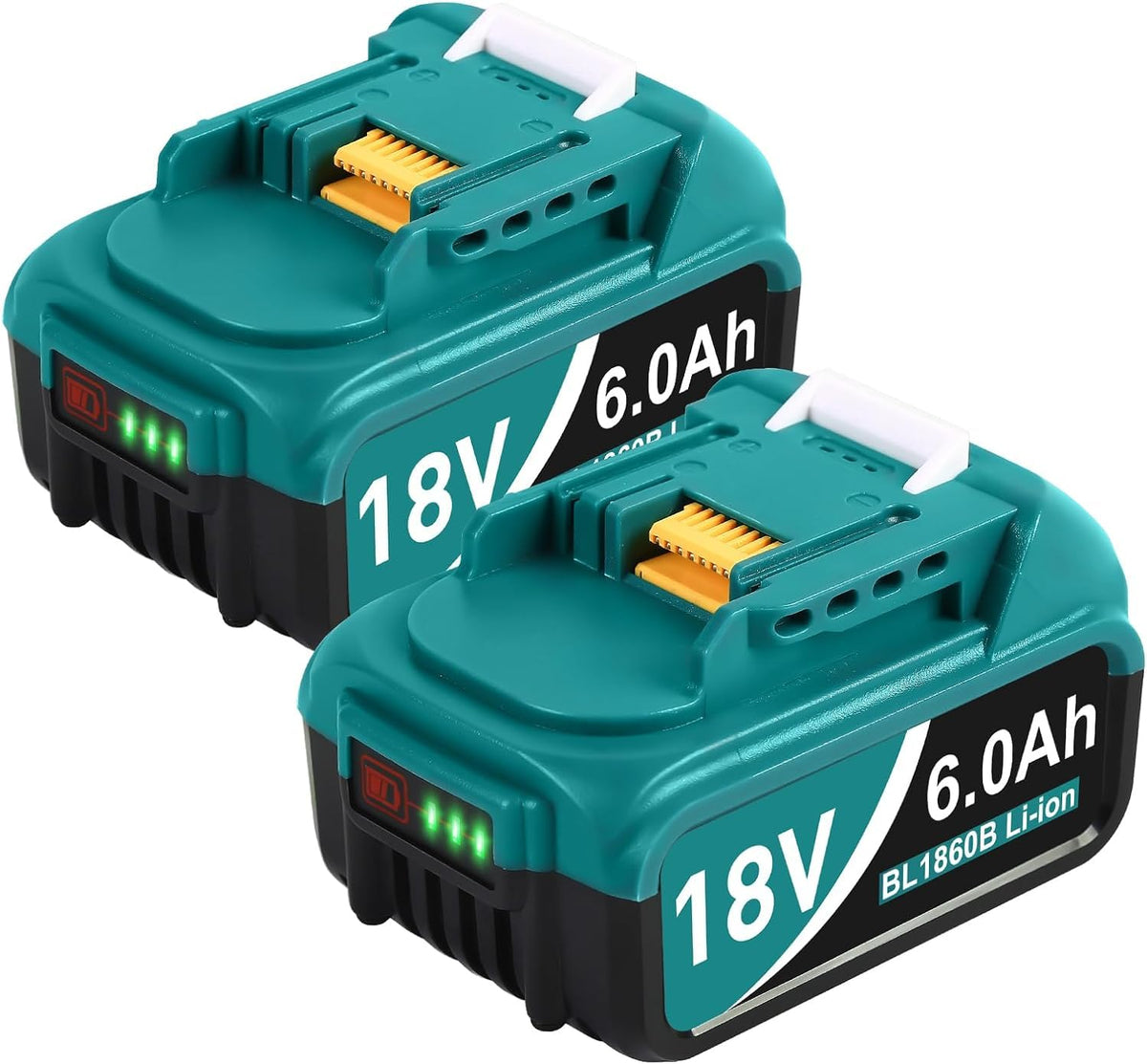 Twupixy 18V battery 2-pack for extended runtime on Makita tools.