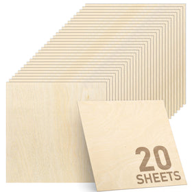 TX liteart Baltic Birch plywood 11.8 x 11.8 inch sheets for laser cutting and engraving.