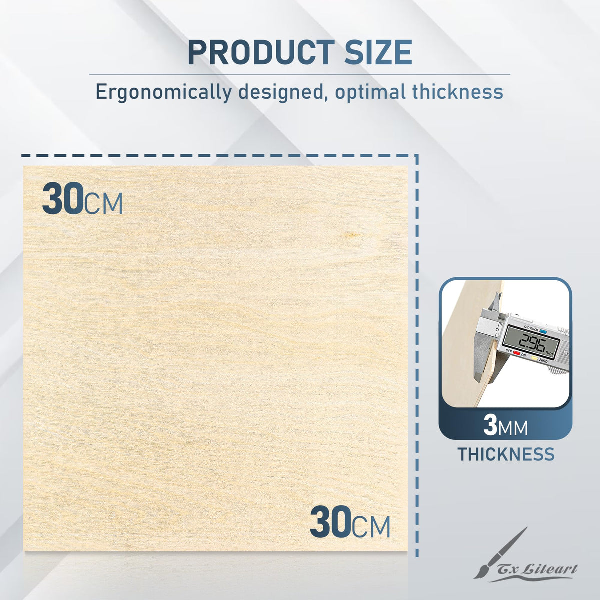 TX liteart 1/8 inch plywood pack ready for precise laser projects.