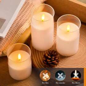 Tyawon flickering LED candle demonstrates safe, flame-free elegance.