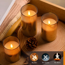 Tyawon three-pack grey candles elevate sophisticated decor