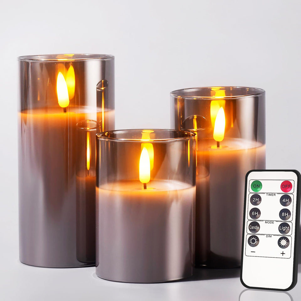 Tyawon glass candle remote control for easy ambient lighting anywhere
