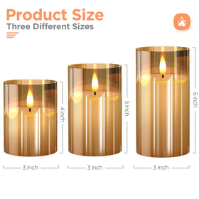 Tyawon flameless candle with visible remote control for easy use.